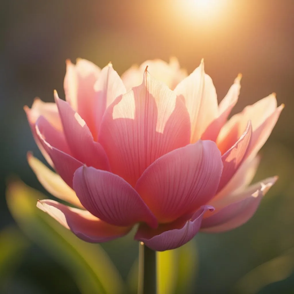 Símbolos de psicología positiva como una flor creciendo