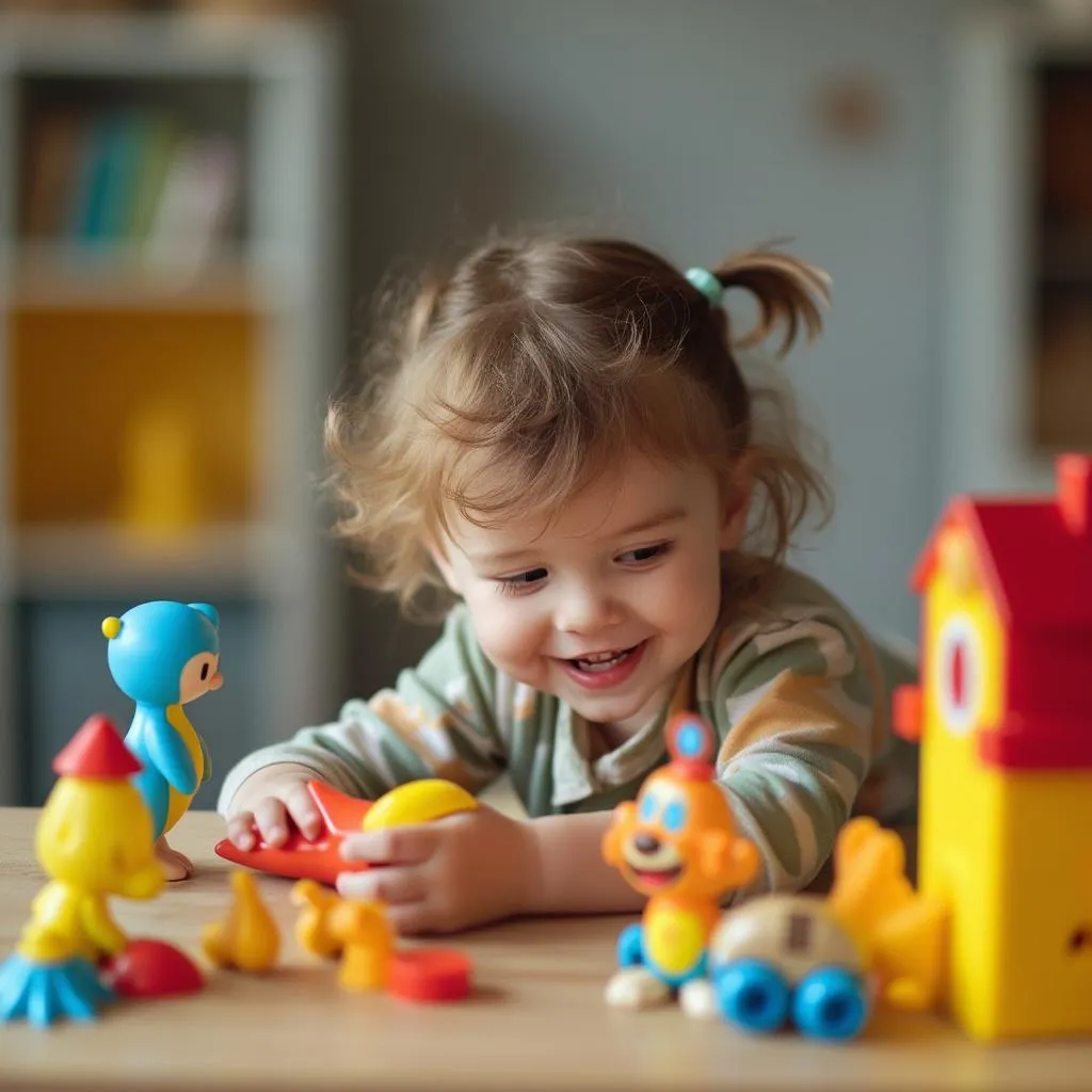 Niño jugando felizmente, representando la psicología infantil