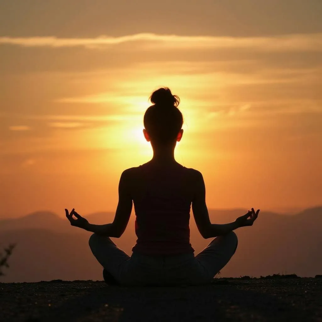 Persona meditando en un entorno tranquilo para curso de mindfulness