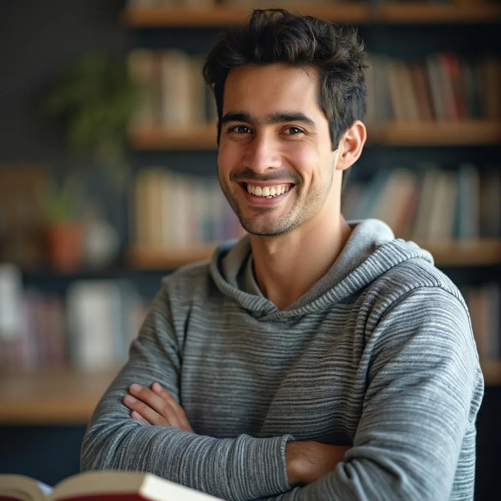 Retrato de Marcos Herrera, psicólogo joven y entusiasta
